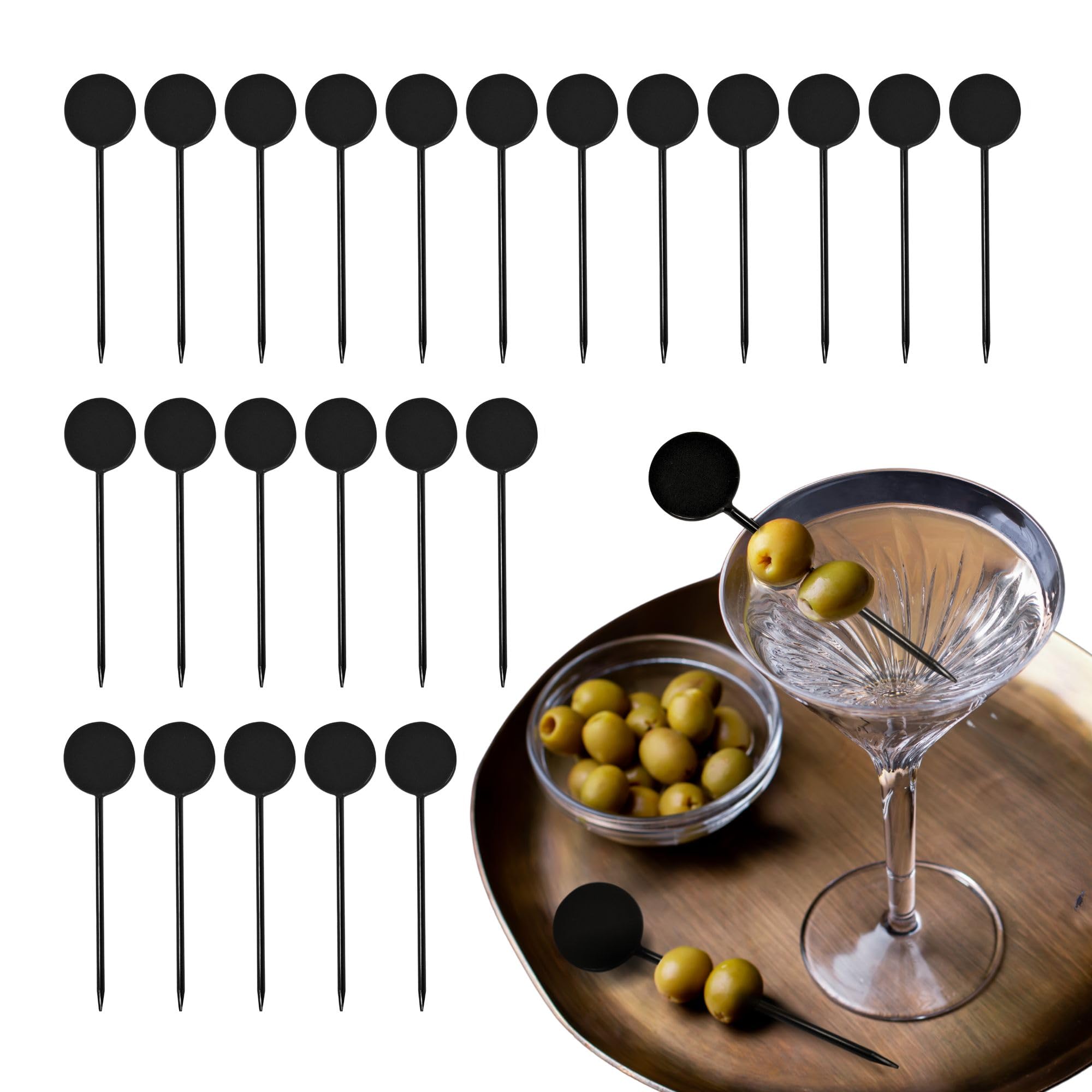 1000 Pcs 3" Prism Cocktail Picks, Black image 1