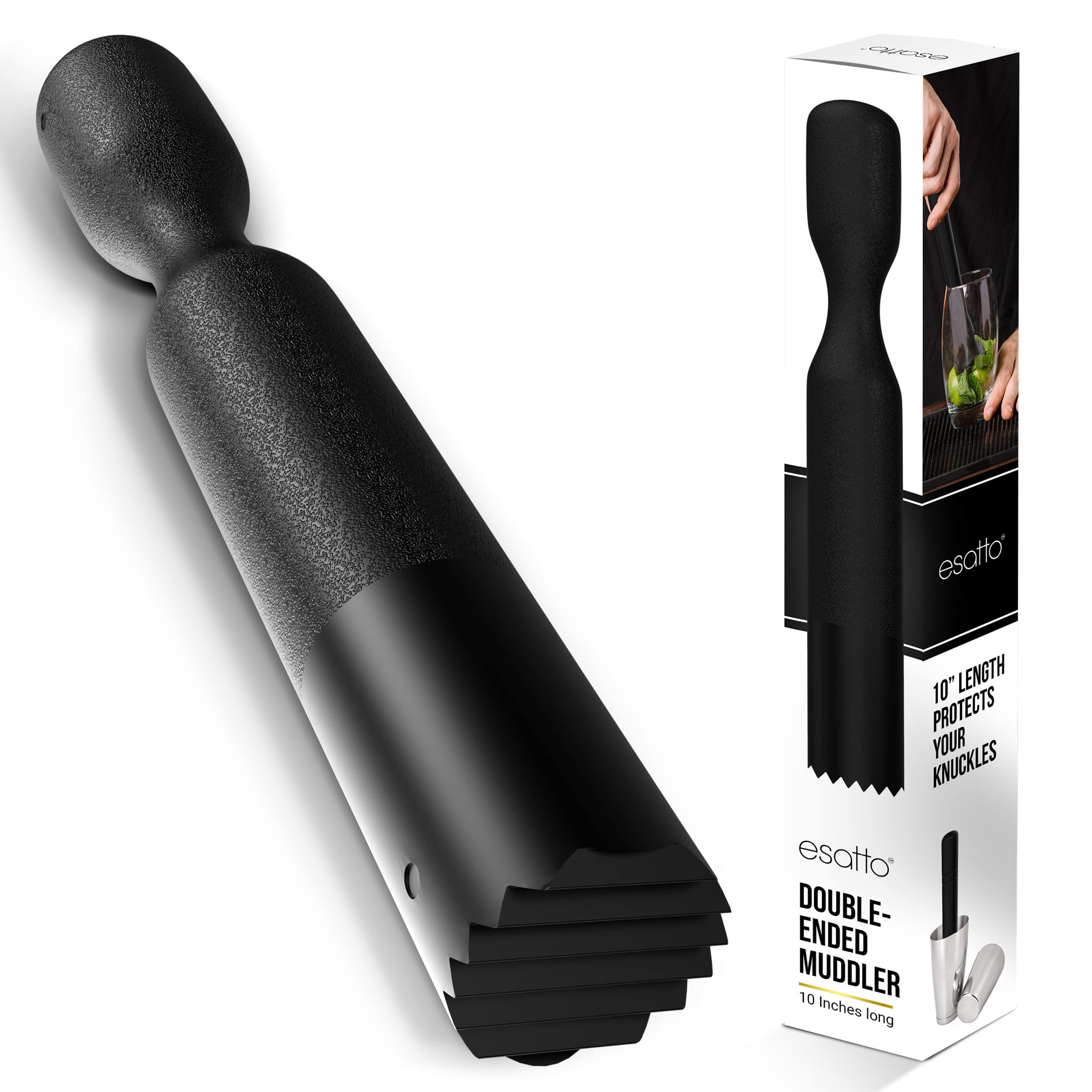 Professional Muddler, 10 Inch Tall, Black image 1