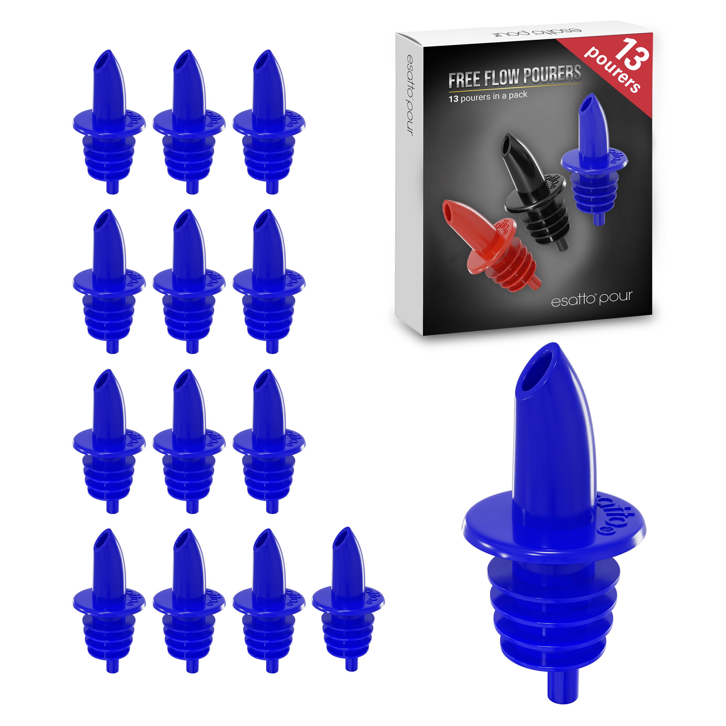 13 Pack Plastic Pourer, Blue