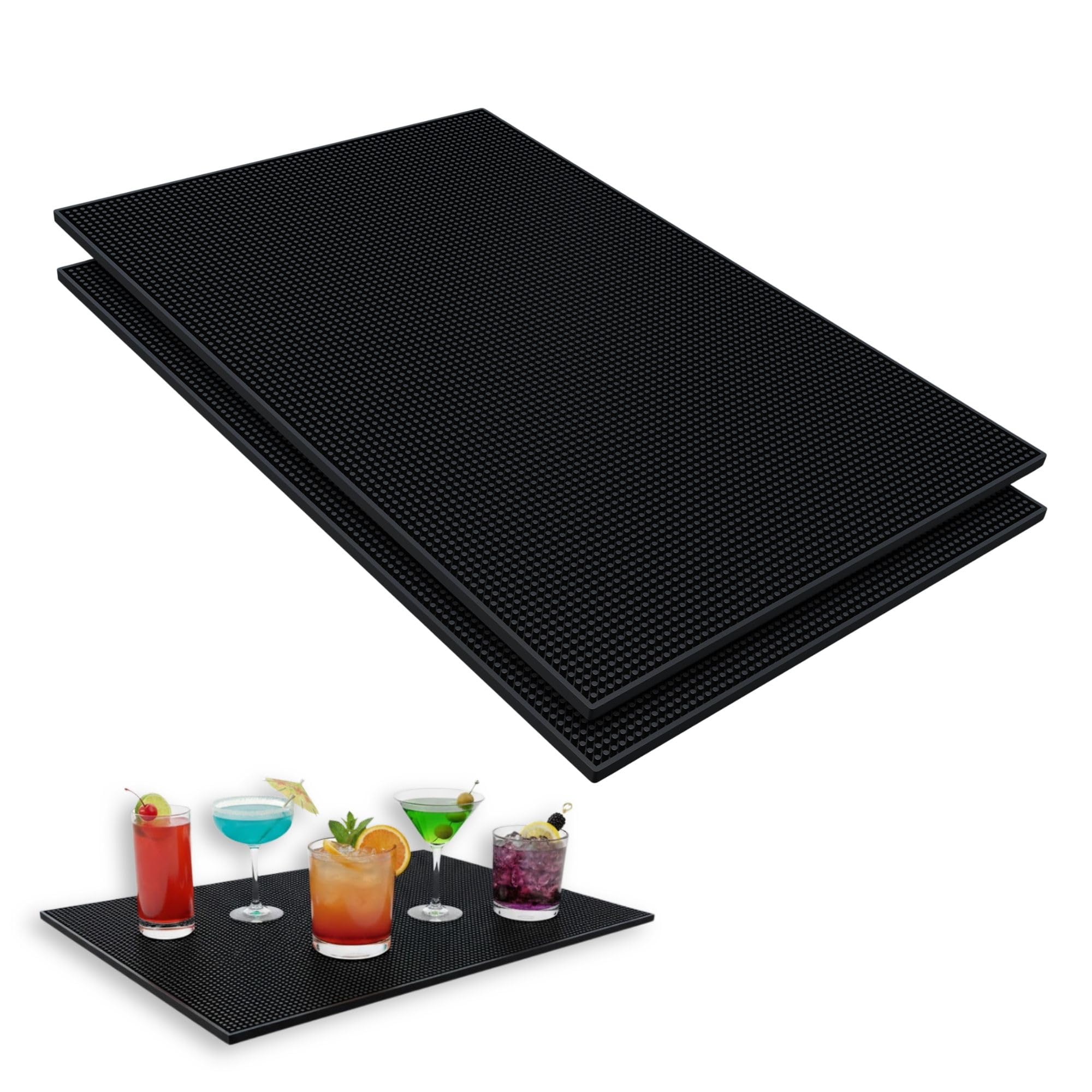 Professional Non-Slip Rubber Service Mat 18β x 12β, 4 Pack image 1