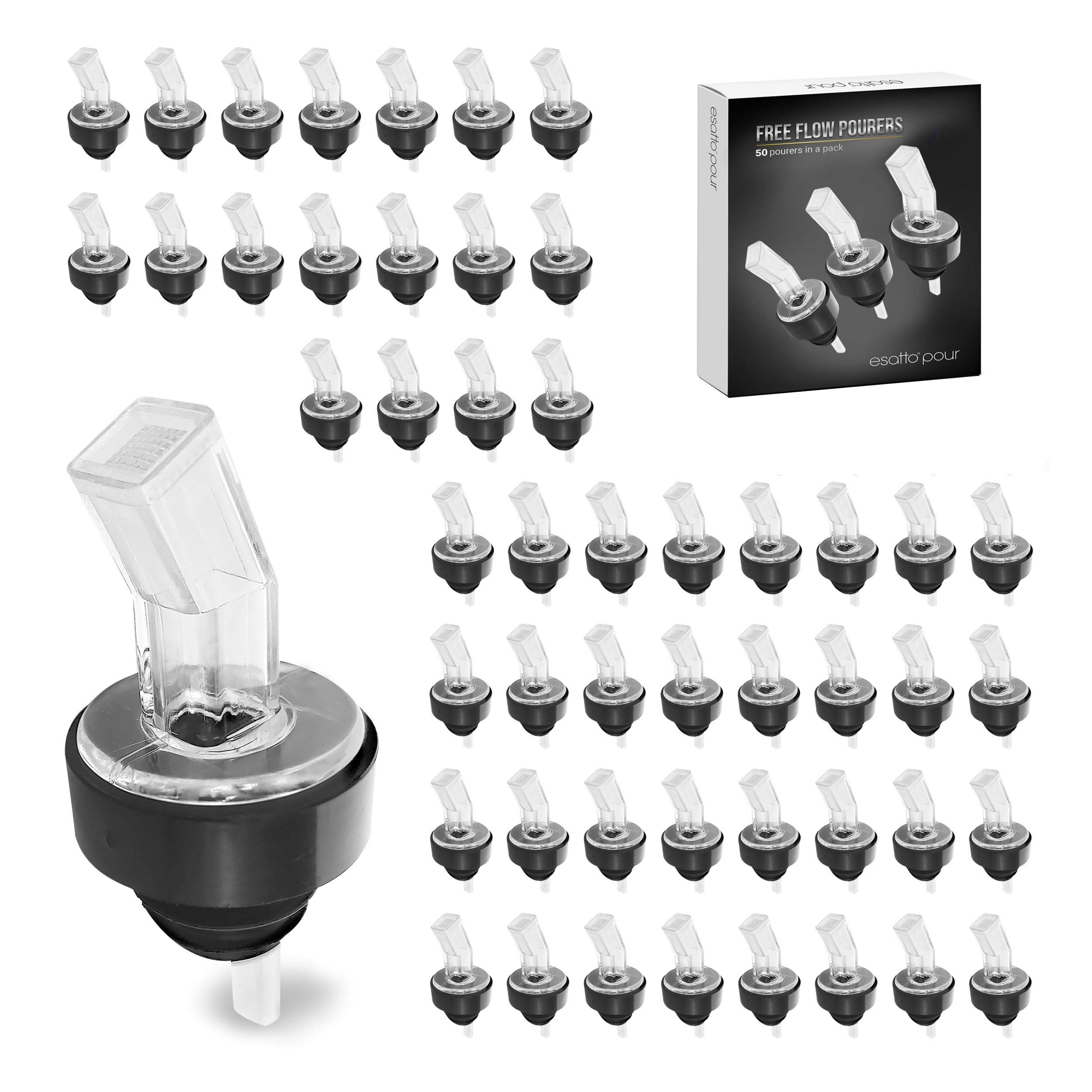 Esatto Liquor Pourer with Screen, 50 Pack
